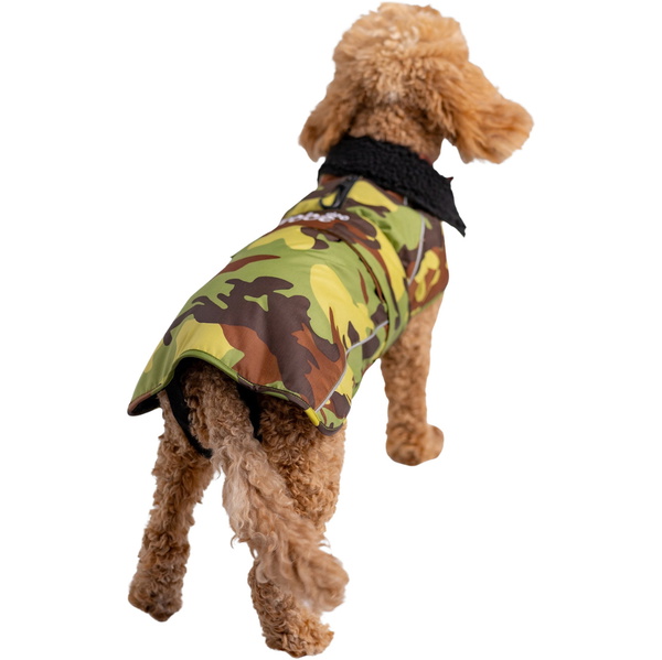 2025 Dryrobe Dog Coat DR - Green Camouflage / Black